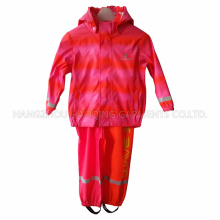 Stripe PU Raincoat for Children